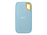 SanDisk Extreme Portable V2 - SSD - krypteret - 2 TB - ekstern (bærbar) - USB 3.2 Gen 2 (USB-C stikforbindelse) - 256-bit AES - himmelblå SDSSDE61-2T00-G25B