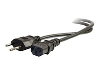 C2G Swiss Power Cord - Strømkabel - power IEC 60320 C13 til SEV 1011 (han) - 2 m - formet - sort - Schweiz 80642
