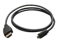 C2G 6ft HDMI to Micro HDMI Cable with Ethernet - High Speed HDMI Cable - HDMI-kabel med Ethernet - 19 pin micro HDMI Type D han til HDMI han - 1.83 m - afskærmet - sort 50615