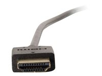 C2G 0.3m Ultra Flexible High Speed HDMI Cable with Low Profile Connectors - HDMI-kabel med Ethernet - HDMI han til HDMI han - 30 cm - sort - 4K support 82361