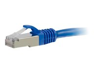 C2G Cat6a Booted Shielded (STP) Network Patch Cable - Patchkabel - RJ-45 (han) til RJ-45 (han) - 15 m - STP - CAT 6a - formet, knastfri, strenget - blå 89928
