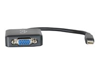 C2G 20cm Mini DisplayPort to VGA Adapter - Thunderbolt to VGA Converter M/F - Black - VGA-adapter - Mini DisplayPort (han) til HD-15 (VGA) (hun) - 20 cm - sort 84315