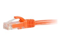 C2G Cat5e Booted Unshielded (UTP) Network Patch Cable - Patchkabel - RJ-45 (han) til RJ-45 (han) - 50 cm - UTP - CAT 5e - formet, knastfri, strenget - orange 83602