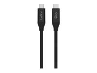 Belkin CONNECT - USB-kabel - 24 pin USB-C (han) til 24 pin USB-C (han) - USB 2.0 / USB 3.2 / USB4 / Thunderbolt 3 - 80 cm - USB Power Delivery (100 W) INZ001BT0.8MBK