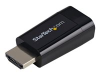 StarTech.com Compact HDMI to VGA Adapter Converter - Ideal for Chromebooks Ultrabooks & Laptops - 1920x1200/1080p - Videoadapter - HDMI han til HD-15 (VGA) hun - 4.5 cm - sort - aktiv - for P/N: DKT30CSDHPD3, SV211HDUC, SV221HUC4K HD2VGAMICRO