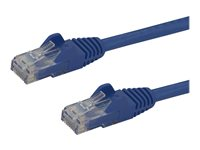 StarTech.com 1.5m CAT6 Ethernet Cable, 10 Gigabit Snagless RJ45 650MHz 100W PoE Patch Cord, CAT 6 10GbE UTP Network Cable w/Strain Relief, Blue, Fluke Tested/Wiring is UL Certified/TIA - Category 6 - 24AWG (N6PATC150CMBL) - Patchkabel - RJ-45 (han) til RJ-45 (han) - 1.5 m - UTP - CAT 6 - knastfri - blå N6PATC150CMBL