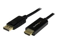 StarTech.com 5m (16 ft) DisplayPort to HDMI Adapter Cable - 4K DisplayPort to HDMI Converter Cable - Computer Monitor Cable (DP2HDMM5MB) - Adapterkabel - DisplayPort han til HDMI han - 5 m - 4K support DP2HDMM5MB