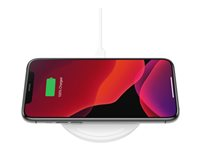 Belkin BoostCharge - Trådløs opladningspude - 10 Watt - hvid WIA001BTWH