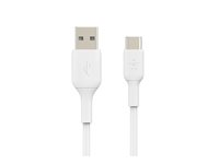 Belkin BoostCharge - USB-kabel - 24 pin USB-C (han) til USB (han) - 3 m - hvid CAB001BT3MWH