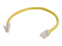 C2G Cat5e Non-Booted Unshielded (UTP) Network Patch Cable - Patchkabel - RJ-45 (han) til RJ-45 (han) - 0.5 m - UTP - CAT 5e - strenget, uniboot - gul 83100
