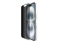 Belkin ScreenForce InvisiGlass - Skærmbeskytter for mobiltelefon - behandlet - glas - med fortrolighedsfilter - 2-vejs - for Apple iPhone 14 Pro, 15, 16 OVA167HQ