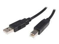 StarTech.com 1m USB 2.0 A to B Cable M/M - USB-kabel - USB (han) til USB Type B (han) - USB 2.0 - 1 m - sort USB2HAB1M