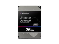 WD Ultrastar DC HC590 0F65672 - Harddisk - Data Center - krypteret - 26 TB - intern - 3.5" - SATA 6Gb/s - 7200 rpm - buffer: 512 MB - TCG Encryption 0F65672