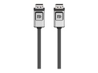 Belkin 6ft DisplayPort 1.2 Cable with Latches, M/M, 4k - DisplayPort kabel - DisplayPort (han) til DisplayPort (han) - 1.8 m - for P/N: F1DN104W-3, F4U097tt, F4U109tt F2CD000B06-E