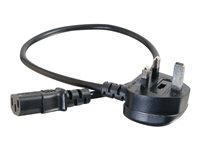 C2G Universal Power Cord - Strømkabel - BS 1363 (han) til power IEC 60320 C13 - 1 m - formet - sort 88512