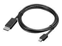 Lenovo - DisplayPort kabel - Mini DisplayPort (han) til DisplayPort (han) - 2 m - for ThinkCentre M75t Gen 2; ThinkPad P51; ThinkStation P330 Gen 2; P34X; P350; P520; P620 0B47091