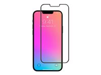 Screenor Privacy 360 - Skærmbeskytter for mobiltelefon - glas - rammefarve sort - for Apple iPhone 13, 13 Pro, 14, 16e 15040
