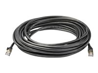 StarTech.com 10m CAT6A Ethernet Cable, 10 Gigabit Shielded Snagless RJ45 100W PoE Patch Cord, CAT 6A 10GbE STP Network Cable w/Strain Relief, Black, Fluke Tested/UL Certified Wiring/TIA - Category 6A - 26AWG (6ASPAT10MBK) - Patchkabel - RJ-45 (han) til RJ-45 (han) - 10 m - STP - CAT 6a - formet, knastfri - sort 6ASPAT10MBK