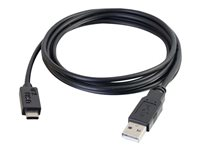 C2G 12ft USB C to USB A Cable - M/M - USB-kabel - 24 pin USB-C (han) til USB (han) - USB 2.0 - 3.66 m - formet - sort 28873