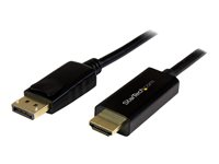 StarTech.com 6.5 ft / 2m DisplayPort to HDMI converter cable - 4K (DP2HDMM2MB) - Adapterkabel - DisplayPort han til HDMI han - 2 m - sort - 4K support - for P/N: DK30CH2DEP, DK30CH2DEPUE, DK30CH2DPPD, DK30CH2DPPDU, DK30CHDDPPD, DK30CHDPPDUE DP2HDMM2MB