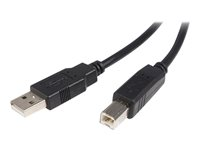 StarTech.com 0.5m USB 2.0 A to B Cable M/M - USB-kabel - USB (han) til USB Type B (han) - USB 2.0 - 50 cm - sort USB2HAB50CM