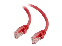 C2G Cat5e Booted Unshielded (UTP) Network Patch Cable - Patchkabel - RJ-45 (han) til RJ-45 (han) - 1.5 m - UTP - CAT 5e - formet, knastfri, strenget - rød 83222