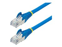 StarTech.com 50cm CAT6a Ethernet Cable - Blue - Low Smoke Zero Halogen (LSZH) - 10GbE 500MHz 100W PoE++ Snagless RJ-45 w/Strain Reliefs S/FTP Network Patch Cord - Patchkabel - RJ-45 (han) til RJ-45 (han) - 50 cm - S/FTP - CAT 6a - IEEE 802.3bt - knastfri, strenget, formet, halogenfri - blå NLBL-50C-CAT6A-PATCH