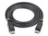 StarTech.com 3m Certified DisplayPort 1.2 Cable M/M with Latches DP 4k - DisplayPort kabel - DisplayPort (han) til DisplayPort (han) - 3 m - haspet, formet - sort DISPL3M