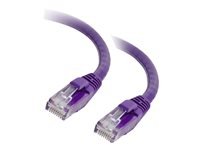 C2G Cat5e Booted Unshielded (UTP) Network Patch Cable - Patchkabel - RJ-45 (han) til RJ-45 (han) - 1.5 m - UTP - CAT 5e - formet, knastfri, strenget - lilla 83660
