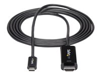 StarTech.com 6ft (2m) USB C to HDMI Cable, 4K 60Hz USB Type C to HDMI 2.0 Video Adapter Cable, Thunderbolt 3 Compatible, Laptop to HDMI Monitor/Display, DP 1.2 Alt Mode HBR2 Cable, Black - 4K USB-C Video Cable (CDP2HD2MBNL) - Adapterkabel - 24 pin USB-C han til HDMI han - 2 m - sort - 4K60 Hz (3840 x 2160) support - for P/N: TB4CDOCK CDP2HD2MBNL
