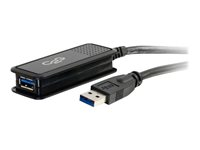 C2G 5m USB 3.0 USB-A Male to USB-A Female Active Extension Cable - USB forlængerkabel - USB Type A (han) til USB Type A (hun) - USB 3.0 - 30 V - 5 m - aktiv - sort 89943