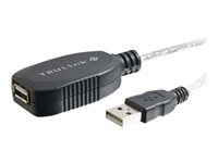 C2G TruLink USB 2.0 Active Extension Cable - USB forlængerkabel - USB (hun) til USB (han) - USB 2.0 - 12 m - aktiv - hvid 81656