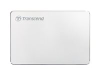 Transcend StoreJet 25C3S - Harddisk - 2 TB - ekstern (bærbar) - 2.5" - USB 3.1 Gen 1 (USB-C stikforbindelse) - sølv TS2TSJ25C3S