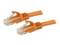 StarTech.com 1.5m CAT6 Ethernet Cable, 10 Gigabit Snagless RJ45 650MHz 100W PoE Patch Cord, CAT 6 10GbE UTP Network Cable w/Strain Relief, Orange, Fluke Tested/Wiring is UL Certified/TIA - Category 6 - 24AWG (N6PATC150CMOR) - Patchkabel - RJ-45 (han) til RJ-45 (han) - 1.5 m - UTP - CAT 6 - knastfri - orange N6PATC150CMOR