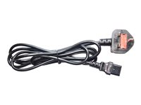 Multibrackets - Strømkabel til BS 1363A (han) - 220 - 240 V - 13 A - 2 m - sort (pakke med 10) 7350073738489