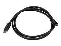 StarTech.com 3ft / 1m USB C to USB C Cable - USB 3.1 (10Gbps) - 4K - USB-IF - Charge and Sync - USB Type C to Type C Cable - USB Type C Cable (USB31CC1M) - USB-kabel - 24 pin USB-C (han) til 24 pin USB-C (han) - USB 3.1 - 1 m - sort - for P/N: HB31C2A2CME, HB31C3A1CME, M2E1BRU31C, PEXUSB311AC3, SV211HDUC, SV221HUC4K USB31CC1M