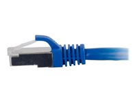 C2G Cat6a Booted Shielded (STP) Network Patch Cable - Patchkabel - RJ-45 (han) til RJ-45 (han) - 20 m - STP - CAT 6a - formet, knastfri, strenget - blå 89929