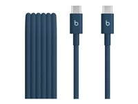 Beats - USB-kabel - 24 pin USB-C (han) til 24 pin USB-C (han) - USB 2.0 - 1.5 m - Fast Charging op til 60 W - nitro navy MDGE4ZM/A