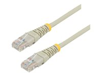 StarTech.com 10m Gray Cat5e / Cat 5 Snagless Ethernet Patch Cable 10 m - Patchkabel - RJ-45 (han) til RJ-45 (han) - 10 m - UTP - CAT 5e - strenget, knastfri - grå 45PAT10MGR