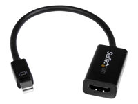 StarTech.com Mini DisplayPort to HDMI Audio / Video Converter - mDP 1.2 to HDMI Active Adapter for Ultrabook / Laptop - 4K @ 30Hz - Black (MDP2HD4KS) - Video transformer - DisplayPort - HDMI - sort MDP2HD4KS