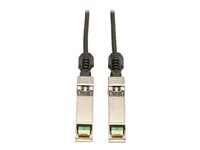 Eaton Tripp Lite Series SFP+ 10GBASE-CU Passive Twinax Copper Cable, SFP-H10GB-CU50CM Compatible, Black, 20-in. (50.8 cm) - Direkte påsætning-kabel - SFP+ (han) til SFP+ (han) - 0.5 m - dobbelt-axial - sort N280-20N-BK