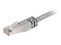 C2G Cat5e Booted Shielded (STP) Network Patch Cable - Patchkabel - RJ-45 (han) til RJ-45 (han) - 10 m - STP - CAT 5e - formet - grå 83761