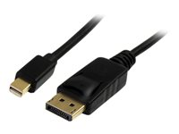 StarTech.com 1m Mini DisplayPort to DisplayPort 1.2 Cable DisplayPort 4k - DisplayPort kabel - Mini DisplayPort (han) til DisplayPort (han) - 1 m - haspet - sort MDP2DPMM1M