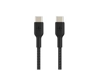 Belkin BoostCharge - USB-kabel - 24 pin USB-C (han) til 24 pin USB-C (han) - 2 m - sort CAB004BT2MBK