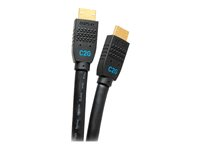 C2G 35ft Ultra Flexible 4K Active HDMI Cable Gripping 4K 60Hz - In-Wall M/M - HDMI-kabel med Ethernet - HDMI han til HDMI han - 10.7 m - sort - aktiv, 4K60 Hz support C2G10383
