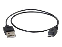 C2G USB Charging Cable - USB strømkabel - USB (kun strøm) han til Micro-USB Type B (kun strøm) han - 46 cm - sort 81708
