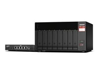 QNAP TS-873A - NAS-server - 8 bays - SATA 6Gb/s - RAID JBOD, 0, 1, 10, 50, 60, 5, 6 - RAM 8 GB - 2.5 Gigabit Ethernet - iSCSI support - med QSW-1105-5T switch TS-873A-SW5T