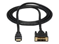 StarTech.com 6ft (1.8m) HDMI to DVI Cable, DVI-D to HDMI Display Cable (1920x1200p), Black, 19 Pin HDMI Male to DVI-D Male Cable Adapter, Digital Monitor Cable, M/M, Single Link - DVI to HDMI Cord (HDMIDVIMM6) - Adapterkabel - HDMI han til DVI-D han - 1.83 m - sort - for P/N: DK31C3HDPD, DK31C3HDPDUE, MDP2HDEC, ST121HD20FXA, VID2HDCON2, VS424HD4K60 HDMIDVIMM6