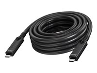 Vision - USB-kabel - 24 pin USB-C (han) til 24 pin USB-C (han) - USB 3.2 Gen 1 / DisplayPort 2.1 - 3 A - 10 m - Active Optical Cable (AOC), USB Power Delivery (60W), 4K60 Hz support - sort TC 10MUSBC/BL