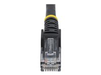 StarTech.com 2m LSZH CAT6 Ethernet Cable, 10 Gigabit Snagless RJ45 100W PoE Network Patch Cord with Strain Relief, CAT 6 10GbE UTP, Black, Individually Tested/ETL, Low Smoke Zero Halogen - Category 6 - 24AWG (N6LPATCH2MBK) - Patchkabel - RJ-45 (han) til RJ-45 (han) - 2 m - 6 mm - UTP - CAT 6 - knastfri - sort N6LPATCH2MBK